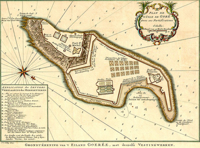 Mapa ostrova Gorée
