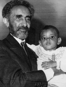 Selassie with child