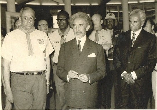 Selassie with scouts